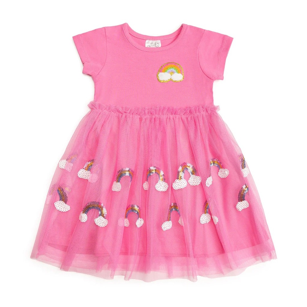 Sweet wink Magical Rainbow Short Sleeve Tutu Dress